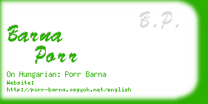 barna porr business card